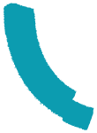 Teal curved line on a transparent background